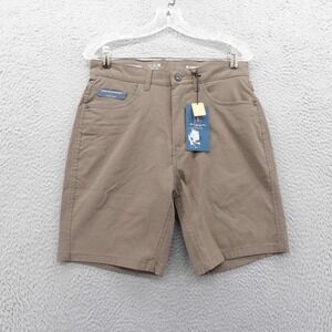 NWT Desert Dunes Performance Chino Shorts 30x8 Morel Brown‎ Mens Zipper Pockets